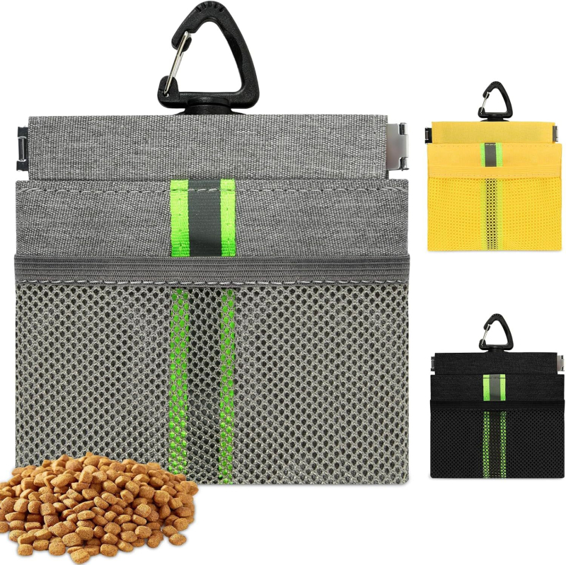 Väike mini koeratreeningkott Veekindel lõuendist lemmikloomatreeningkott Vastupidav pestav lemmikloomade söötmiskott