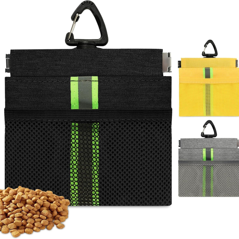 Väike mini koeratreeningkott Veekindel lõuendist lemmikloomatreeningkott Vastupidav pestav lemmikloomade söötmiskott