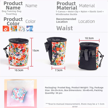 Lemmikloomade treeningkott, mugav suure mahutavusega koeratoidukott, sukeldumismaterjalist koera vöökott, mitmevärviline, valikuline