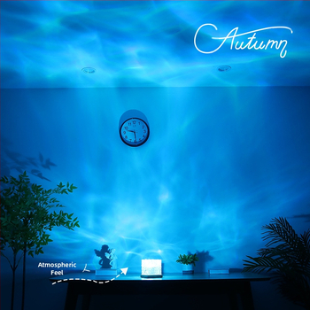 Ruudukujuline veesirutus öövalgusti loominguline voodileek bluetooth atmosfäärivalgus dünaamiline romantiline kingitus tähistaeva projektsioonlamp