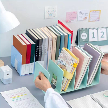 Настолна поставка за книги, акрилен материал, прозрачна поставка за студентски книги, офис канцеларски материали, етажерка за книги на едро