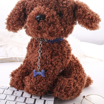 Xiyin Pinduoduo Ετικέτες μενταγιόν μόδας από στρας, κολιέ για κατοικίδια, κολιέ γάτας, κρύσταλλο, κοσμήματα από κόκαλα σκύλου