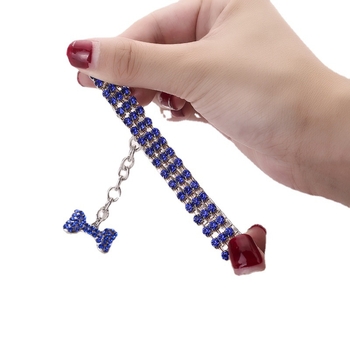 Xiyin Pinduoduo Ετικέτες μενταγιόν μόδας από στρας, κολιέ για κατοικίδια, κολιέ γάτας, κρύσταλλο, κοσμήματα από κόκαλα σκύλου