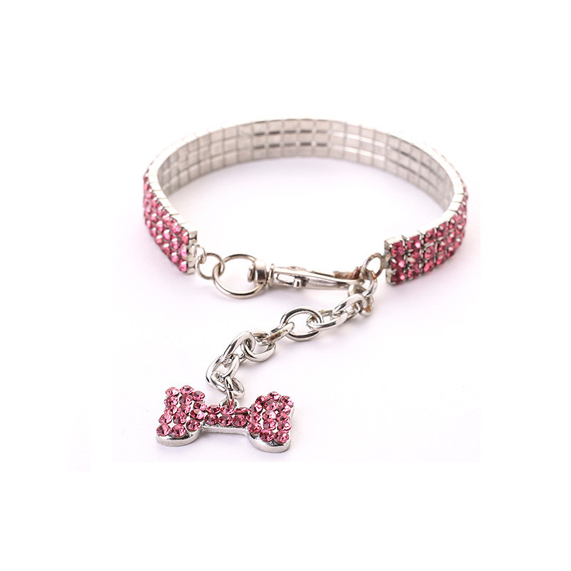 Xiyin Pinduoduo sildistamise rhinestones mood ripats lemmiklooma kaelakee kass kristallkaelarihm koera luust ehted