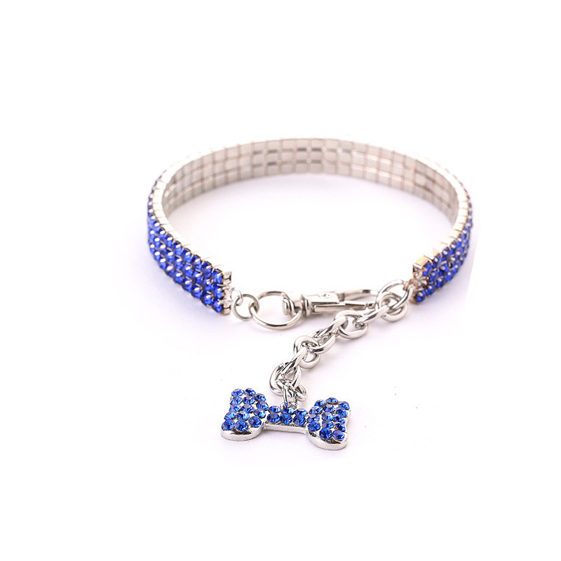 Xiyin Pinduoduo sildistamise rhinestones mood ripats lemmiklooma kaelakee kass kristallkaelarihm koera luust ehted