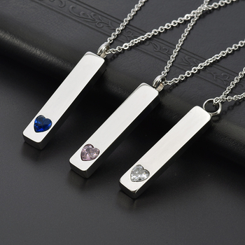 Euroopa ja Ameerika roostevabast terasest neljakülgne silindrikujuline kaelakee teemantrist risttahukakujuline mälestusripats ehe lemmikloomade urni parfüüm