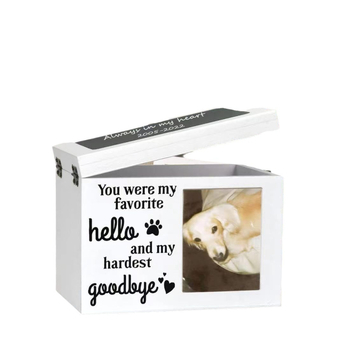 Урна за домашни любимци от дърво, паметна урна за домашни любимци за котки и кучета, универсална масивна дървена урна за домашни любимци