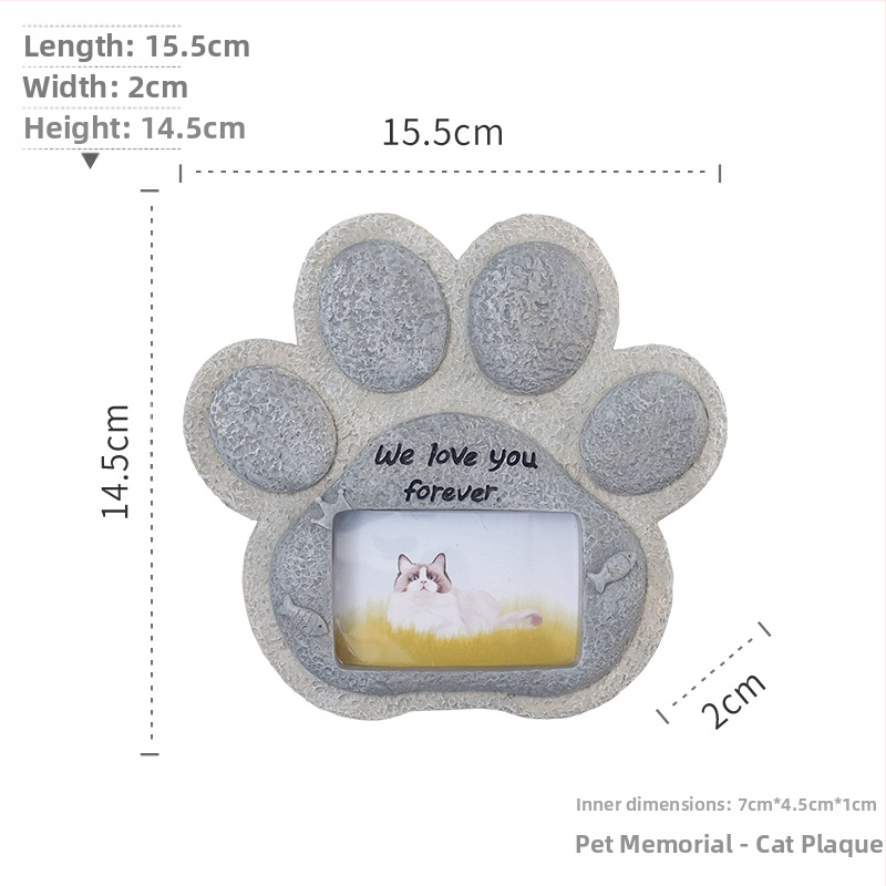 Piiriülene otsemüük loominguline koera-kassi jalajälgede hauakivi kaunistus vaigust käsitöö lemmikloomade monument hauaplaat hauakivi