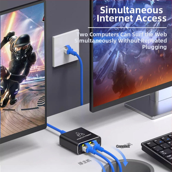 Ly2420 gigabaidine võrgujaotur, üks kuni neli samaaegset internetiühendust, Rj45 võrgupordi hargneja, tehase otsemüük