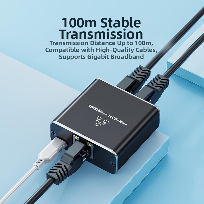 Ly2420 Гигабитов мрежов сплитер от един до четири едновременни интернет достъпа RJ45 мрежов порт разклонител директна продажба от фабриката