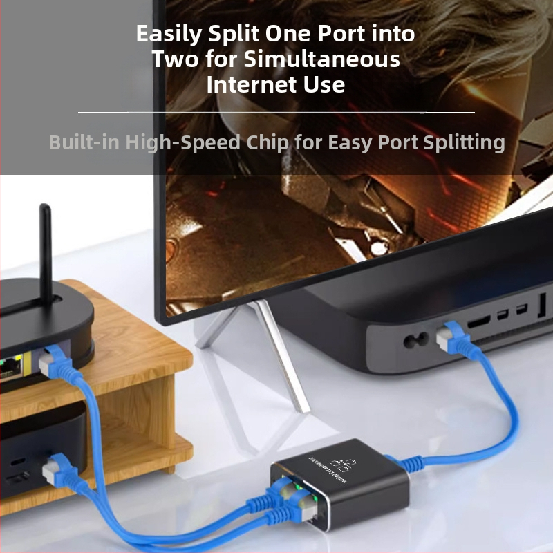 Ly2420 Гигабитов мрежов сплитер от един до четири едновременни интернет достъпа RJ45 мрежов порт разклонител директна продажба от фабриката