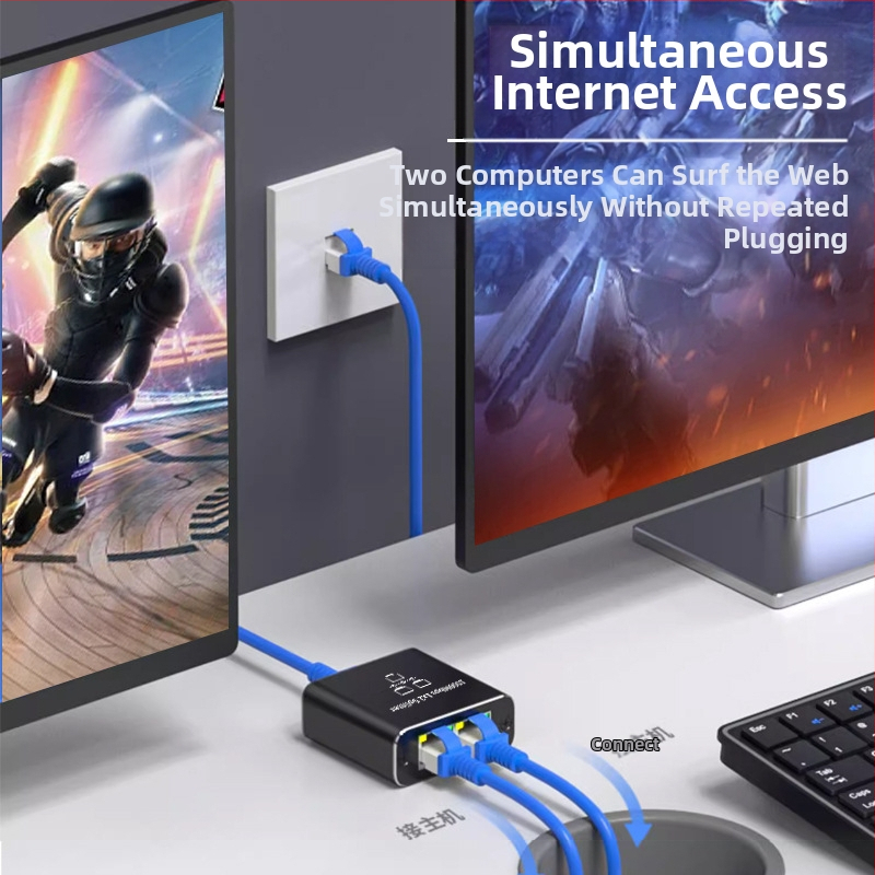 Ly2420 Гигабитов мрежов сплитер от един до четири едновременни интернет достъпа RJ45 мрежов порт разклонител директна продажба от фабриката