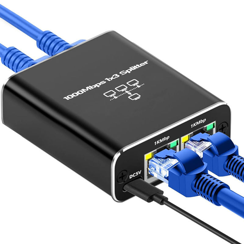 Ly2420 gigabaidine võrgujaotur, üks kuni neli samaaegset internetiühendust, Rj45 võrgupordi hargneja, tehase otsemüük