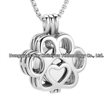 Διασυνοριακό κοίλο κρεμαστό κόσμημα Cinerabox από ανοξείδωτο ατσάλι με καυτές πωλήσεις για να τιμήσει συγγενείς κολιέ με μπουκάλι αρωμάτων που ανοίγει για κατοικίδια