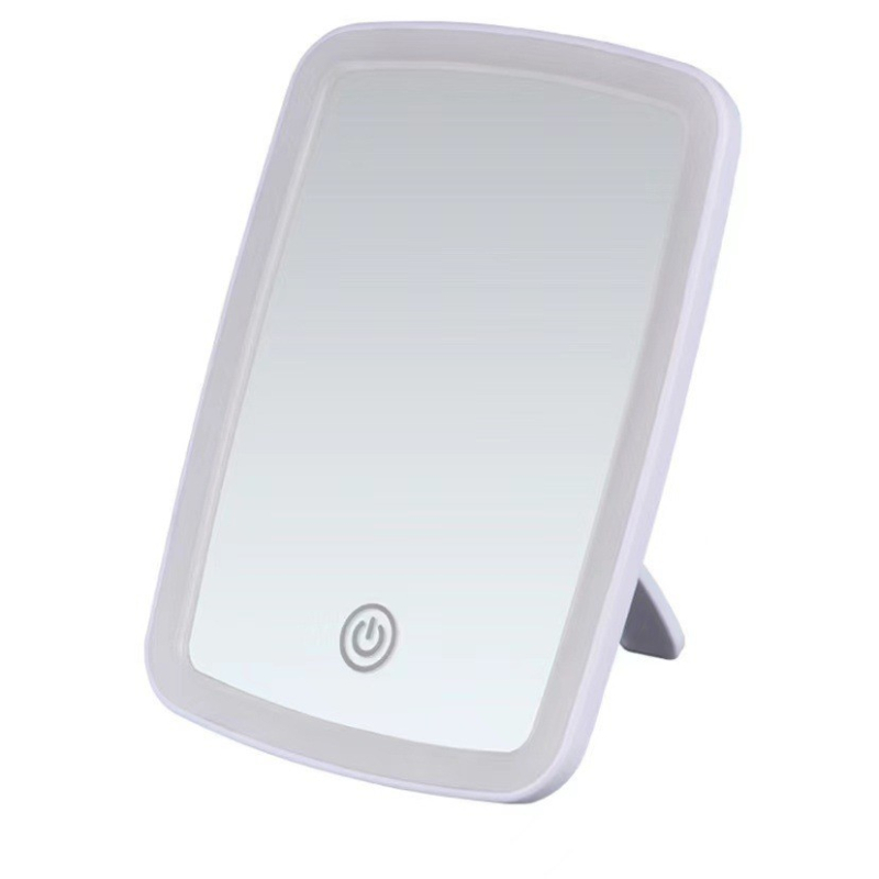 Ново LED огледало за грим, широко сгъваемо настолно огледало за тоалетка, ръчно, усъвършенствано преносимо огледало за спалня