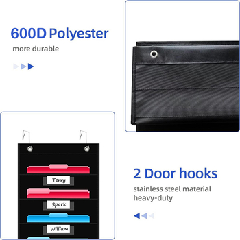 Piiriülene kuummüük veekindlast Oxfordi riidest uksefailide hoiukott kontorisse, kooli, klassiruumi raamatu- ja ajakirjafailide hoiukott