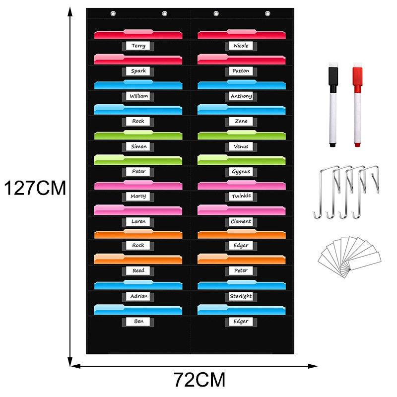 Piiriülene kuummüük veekindlast Oxfordi riidest uksefailide hoiukott kontorisse, kooli, klassiruumi raamatu- ja ajakirjafailide hoiukott