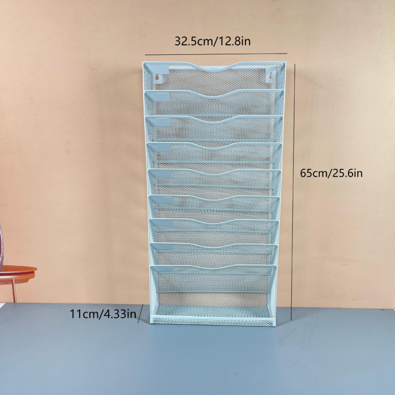Трансграничен 10-етажен стелаж за съхранение на документи Стенен стелаж за съхранение Безпроблемна ютия Многоетажен стенен стелаж за списания, книги и вестници
