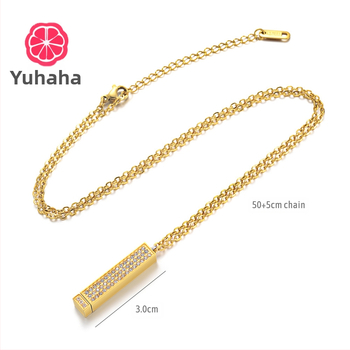 Διακοσμητικό κολιέ κούκλας από ανοξείδωτο ατσάλι με διαμάντια, γράμματα diy με διαμάντια, τηλεσκοπικό στερεοφωνικό κολιέ με ραβδί, χριστουγεννιάτικο δώρο