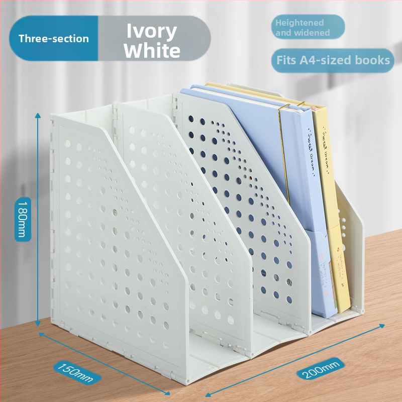 Сгъваема рамка за файлове Deli TB505, настолна поставка за файлове, офисна многослойна поставка за файлове, разтеглива поставка за книги
