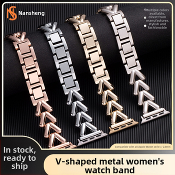 Apple Watch V metallrihmaga iwatch väike Chaneli stiilis Advanced Sense lihtne kellarihm risti äärisega