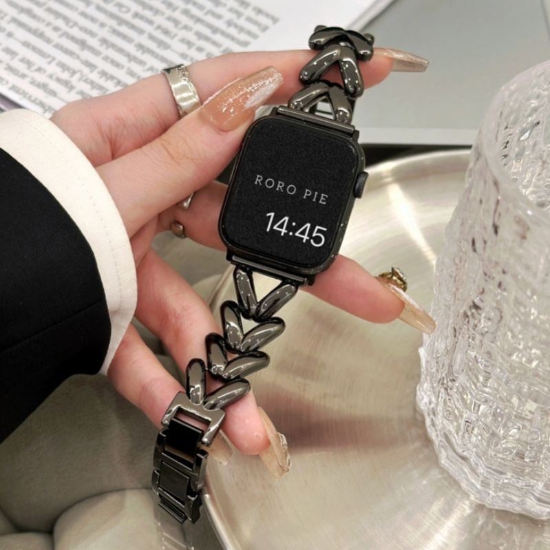 Apple Watch V metallrihmaga iwatch väike Chaneli stiilis Advanced Sense lihtne kellarihm risti äärisega