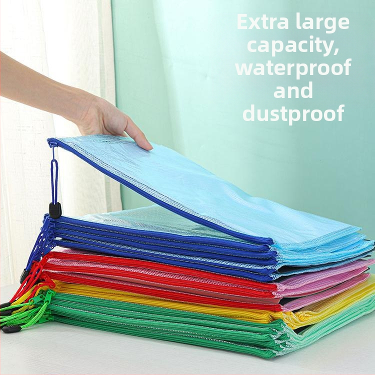 Чанта за документи от прозрачен материал, хартиена торбичка за студентски тестове, чанта с цип, офис консумативи, 10 броя