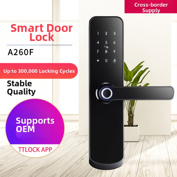 Piiriülene Kagu-Aasia korteri kontori sisemine puidust ukse sõrmejäljelukk WiFi TTLOCKAPP elektrooniline numbrilukk