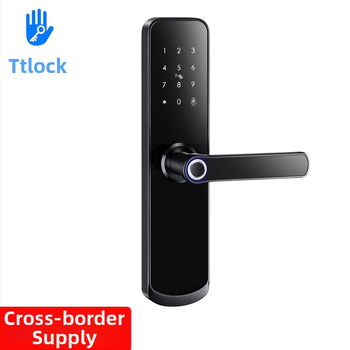 Piiriülene Kagu-Aasia korteri kontori sisemine puidust ukse sõrmejäljelukk WiFi TTLOCKAPP elektrooniline numbrilukk