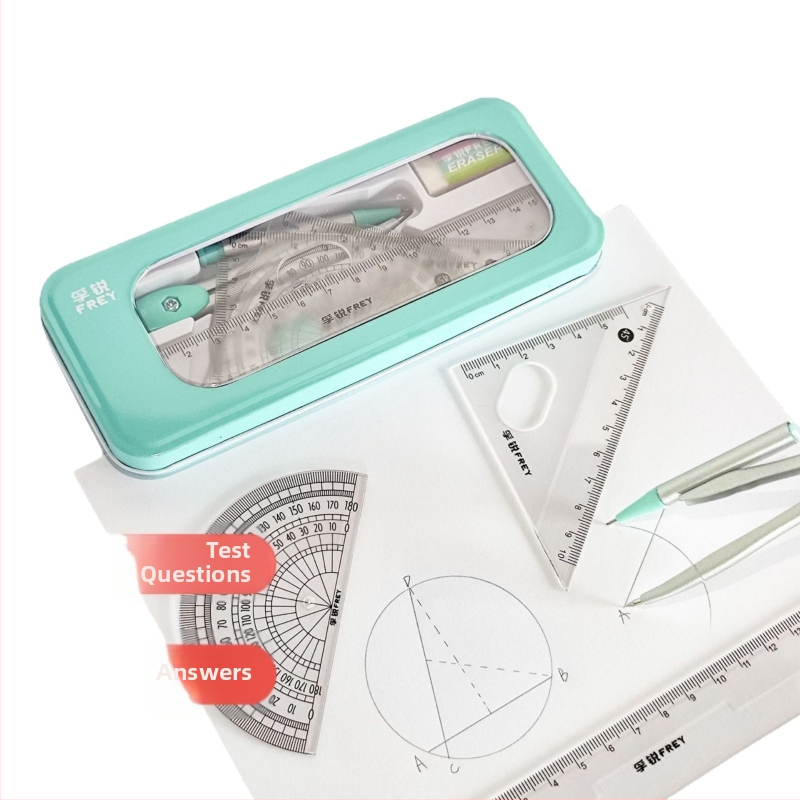 7-dielna sada kompasu a pravítka, multifunkčná sada pre žiakov základných škôl s profesionálnym kovovým písacím materiálom pre žiakov stredných škôl, malé, čerstvé kresliace potreby