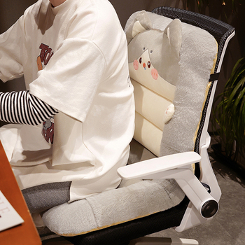 Χαριτωμένο μαξιλάρι καρέκλας γάτας με ενσωματωμένο χειμερινό κάθισμα αυτοκινήτου, ζεστό μαξιλάρι γραφείου, μαξιλάρι καρέκλας μακράς καθίσματος, πλάτη