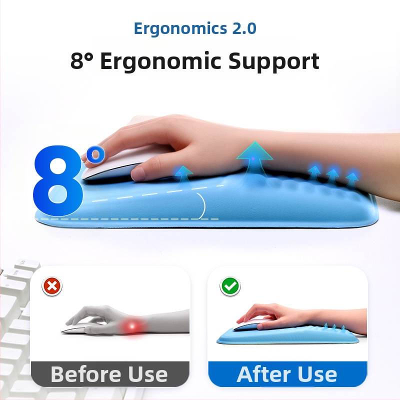 Силиконова подложка за мишка от мемори пяна, мека, бавно отскачаща, нежна за кожата, проста офис подложка