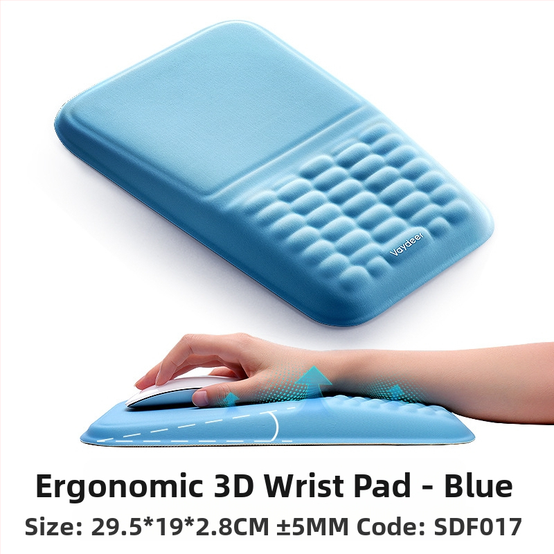 Mäluvahust randmehiirepadi, pehme, aeglaselt tagasilöögiga, nahasõbralik, lihtne kontoripadi, silikoonist randmehiirepadi