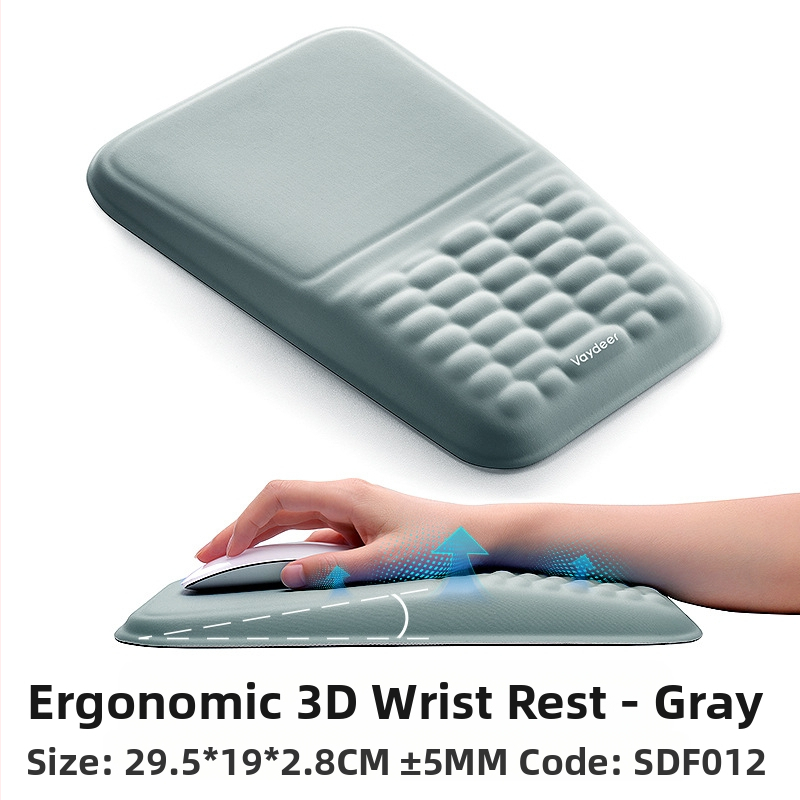 Mäluvahust randmehiirepadi, pehme, aeglaselt tagasilöögiga, nahasõbralik, lihtne kontoripadi, silikoonist randmehiirepadi