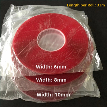 Autotööstusele mõeldud kõrge viskoossusega kahepoolne teip, ülitugev, jäljetu vahust käsn, veekindel ja kõrge temperatuurikindel autoteip, 33 m