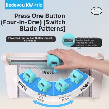 Kedeyou KWTRIO 13048 πολυλειτουργικός κόφτης χαρτιού για μέταλλο, κόπτης χαρτιού, βαρύ μαχαίρι κοπής τέσσερα σε ένα