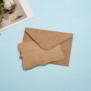 Loominguline jõupaberist õnnitluskaart Retro tühja lainega pitsist käeshoitav sünnipäeva-tänupäeva õnnistuskaardi ümbrikuülikond