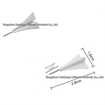 „Factory Direct“ kūrybingas trimatis metalinis orlaivio smeigtukas kamštinei lentai, veltinio dekoratyvinis I formos vinių smeigtukas