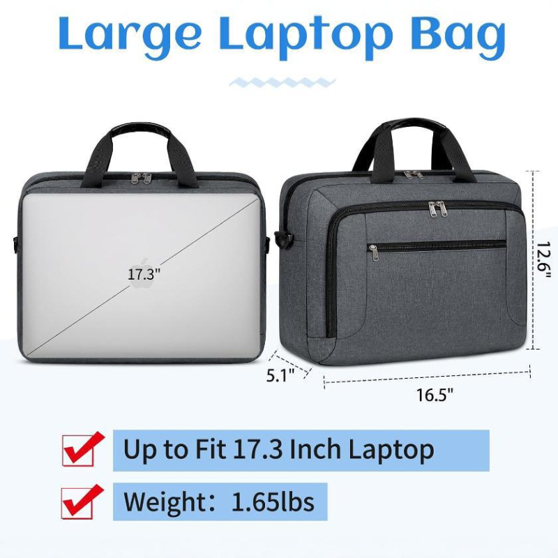 Geantă de laptop de mare capacitate, geantă de umăr reglabilă, geantă de mână multifuncțională impermeabilă, geantă de mână pentru laptop