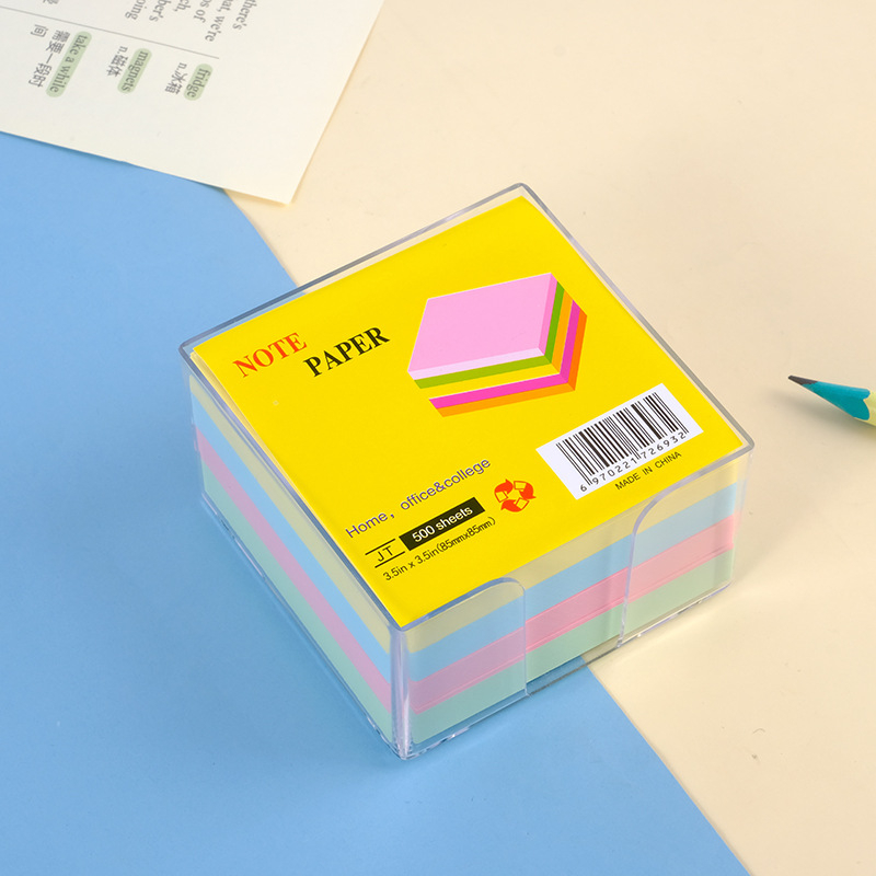 Amazon új papírtégla kreatív üzenet post-it jegyzettömbök átlátszó héjjal kényelmes jegyzettömb papír gyári közvetlen értékesítés