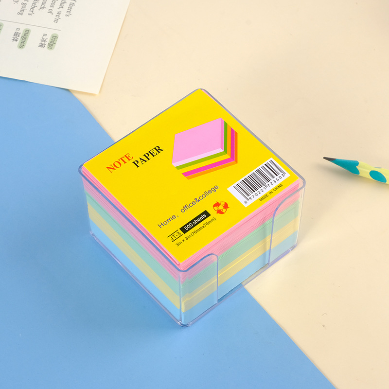 Amazon új papírtégla kreatív üzenet post-it jegyzettömbök átlátszó héjjal kényelmes jegyzettömb papír gyári közvetlen értékesítés