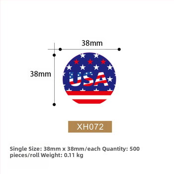 XH070 ja XH071 ja XH072 USA iseseisvuspäeva hääletamise ja üldvalimiste kleebised. National Tide'i trükkimine ja kaubanduse loomine.