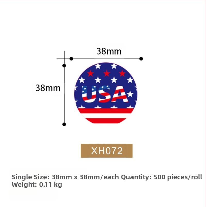 XH070 ja XH071 ja XH072 USA iseseisvuspäeva hääletamise ja üldvalimiste kleebised. National Tide'i trükkimine ja kaubanduse loomine.