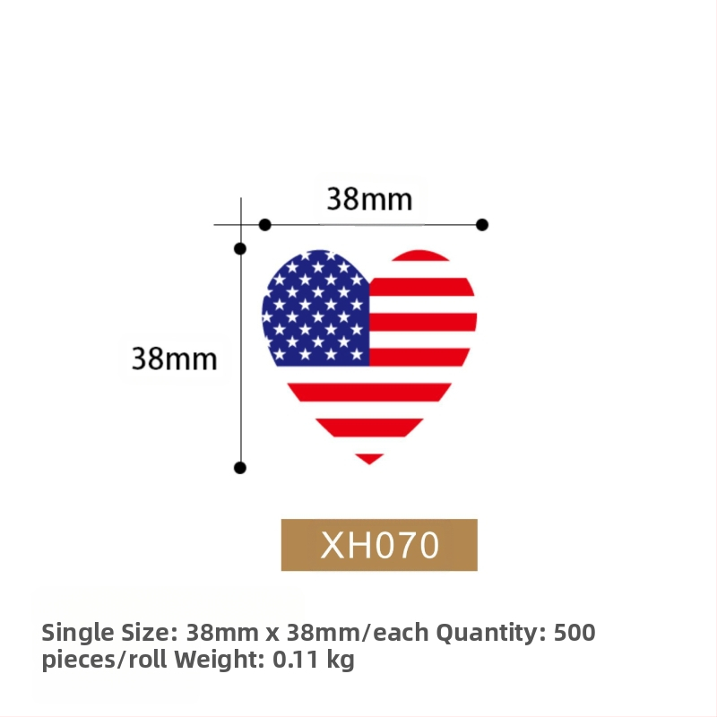 XH070 ja XH071 ja XH072 USA iseseisvuspäeva hääletamise ja üldvalimiste kleebised. National Tide'i trükkimine ja kaubanduse loomine.