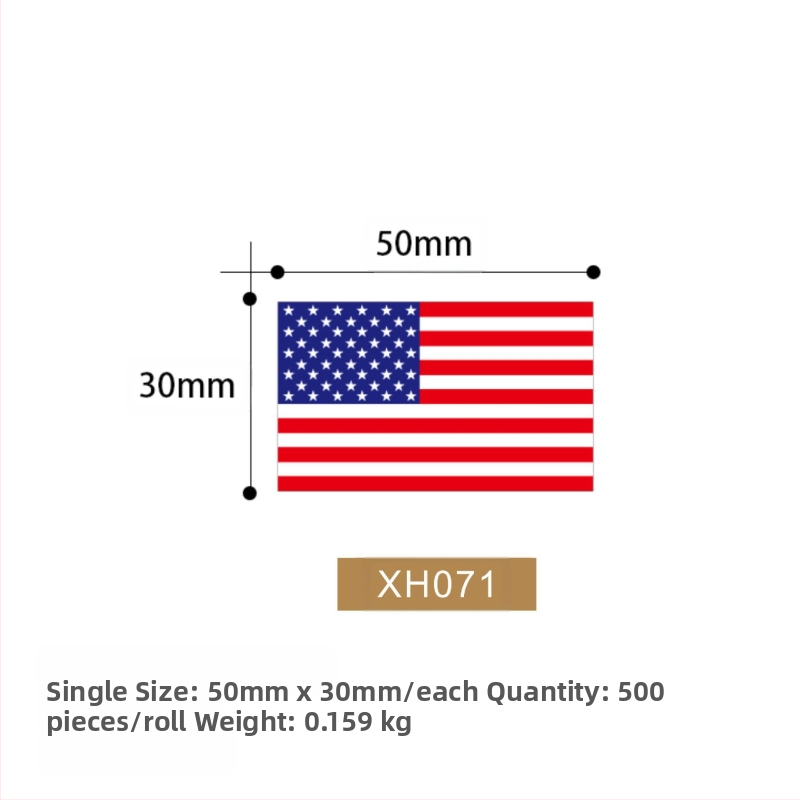 XH070 ja XH071 ja XH072 USA iseseisvuspäeva hääletamise ja üldvalimiste kleebised. National Tide'i trükkimine ja kaubanduse loomine.