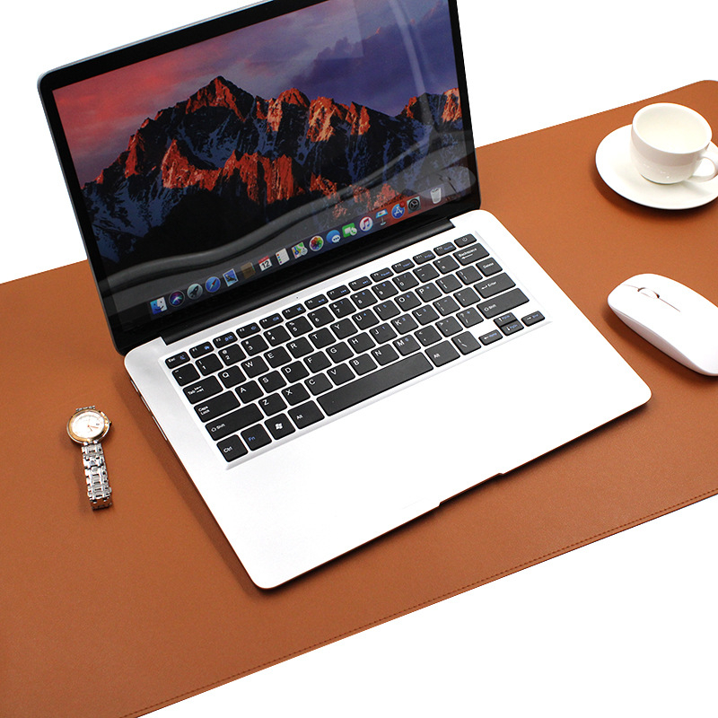 Spot Drop Shipping PU tiszta színű bőr asztali egérpad téglalap alakú egérpad fiúk asztali bőr asztali pad