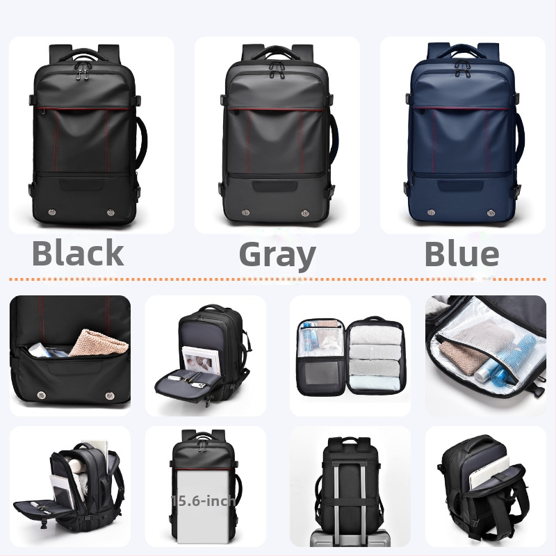 Трансгранична разширяема раница с голям капацитет за компютър, мъжка чанта от висок клас за бизнес пътна чанта