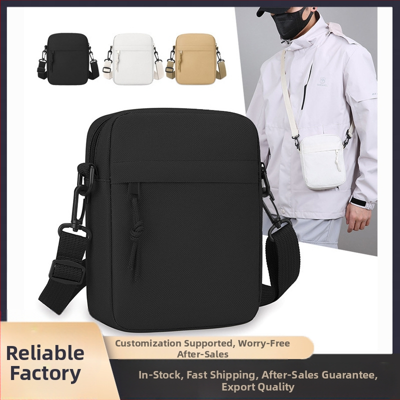 Lihtne meeste kott, ühevärviline, piiriülene õlakott, mini ruudukujuline kott, vabaaja õlakott, ristikere kott, kerge mobiiltelefonikott