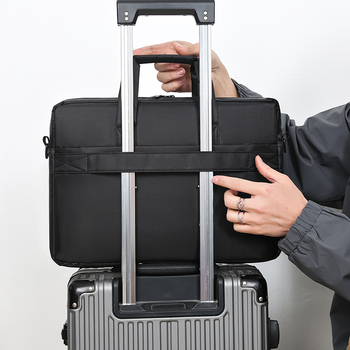 Нова бизнес чанта за лаптоп, модна, семпла куфарче с лого с принт, 15,6-инчова чанта за лаптоп