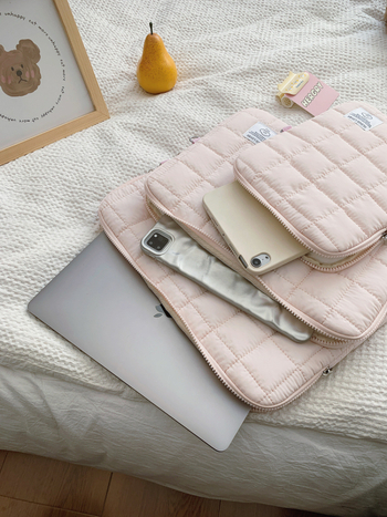 Korėjietiškas nešiojamojo kompiuterio krepšys moterims, siuvinėtas „Ipad 11/13/15“ nešiojamojo kompiuterio krepšys, vidinis krepšys.